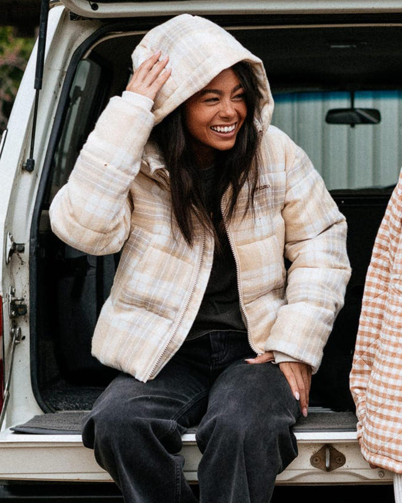 Jacket Rip Curl Anti-Series Surf Check Puffer / Natural
