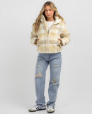 Jacket Rip Curl Anti-Series Surf Check Puffer / Natural