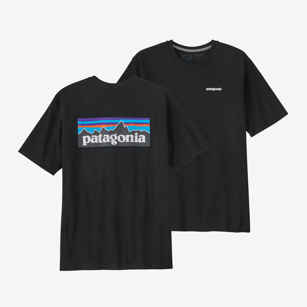 Patagonia T-shirt Men's P-6 Logo Responsibili-T Black