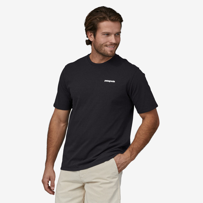 Patagonia T-shirt Men's P-6 Logo Responsibili-T Black