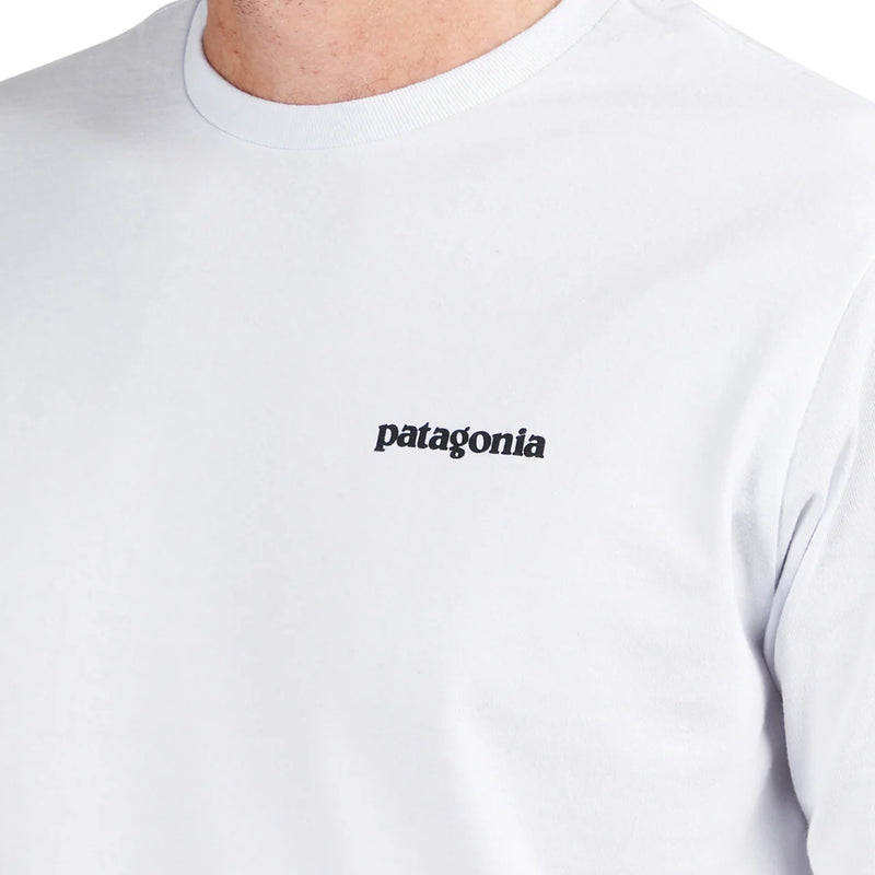 T Patagonia Men's P-6 Logo Responsibili-T White