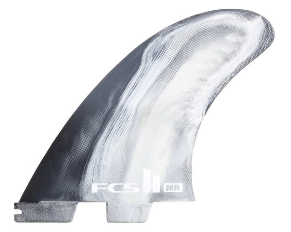 Fins FCS II Twin MR PC Black / White Swirl