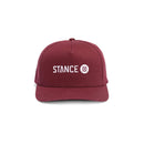 Stance Icon Snapback Cap Maroon 