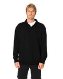 Crew Rip Curl Fleece Collared Button Up Black