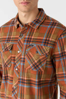 O'Neill Fleece Glacier Plaid Superfleece Ginger Bread