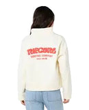 Fleece Rip Curl Surf Puff 1/4 Zip / Bone