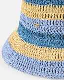 Hat Rip Curl Natural Crochet Blue