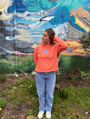 Hoodie Komsurf Retro / Papaya
