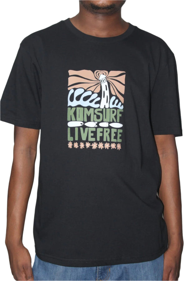 Kommetjie Surf Co Live Free T-Shirt Psych