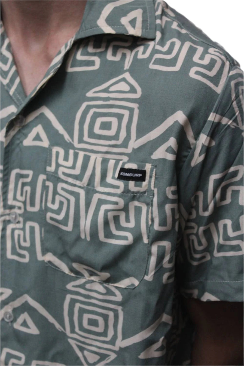 Shirt Komsurf Button Up Oat/Agave