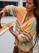 Jersey Roxy Cosmic Coast Stripes Coconut Milk Horizon Prism