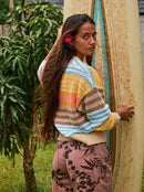 Jersey Roxy Cosmic Coast Stripes Coconut Milk Horizon Prism