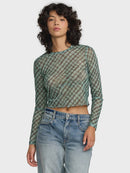 RVCA Knit Top River Sea Green