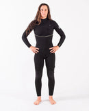 Wetsuit Rip Curl E Bomb 4/3 Zip Free Steamer Women's Wetsuit