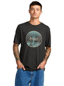 RVCA T-Shirt Tresspass Red Stitch Pirate Black