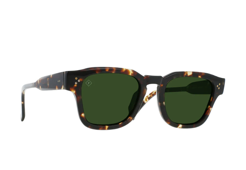 Raen Sunglasses Rece Brindle Tortoise / Green Polar