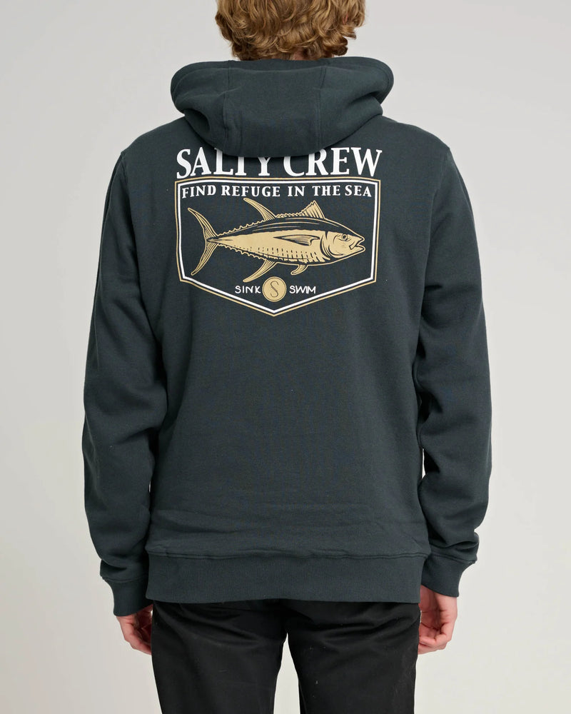Salty Crew Zip Fleece Angler Sherpa Coal / Black
