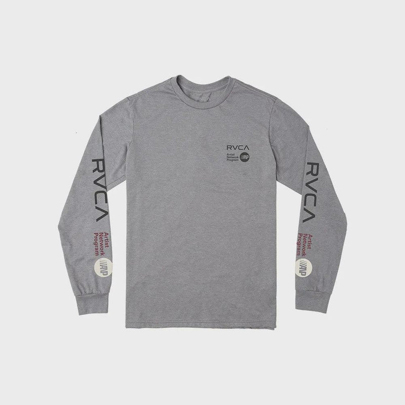 RVCA T-Shirt ANP Grey Noise Mocktwist Longsleeve