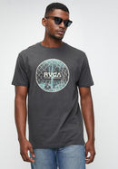 RVCA T-Shirt Tresspass Red Stitch Pirate Black