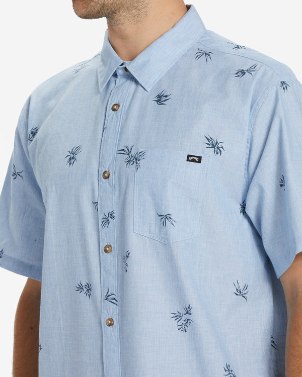 Billabong Short Sleeve Shirt - Woven Sundays Mini Sky Blue