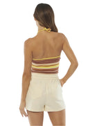 Top Sisstrevolution Anytime Knit Halter Rust
