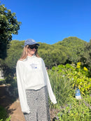 Komsurf Hoodie Ladies Lighthouse Embroidered White