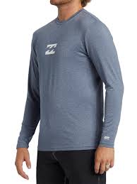 Billabong Rash Vest All Day Wave L/S Navy Heather