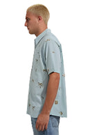 Shirt Salty Crew Oasis Woven Aqua