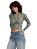 RVCA Knit Top River Sea Green