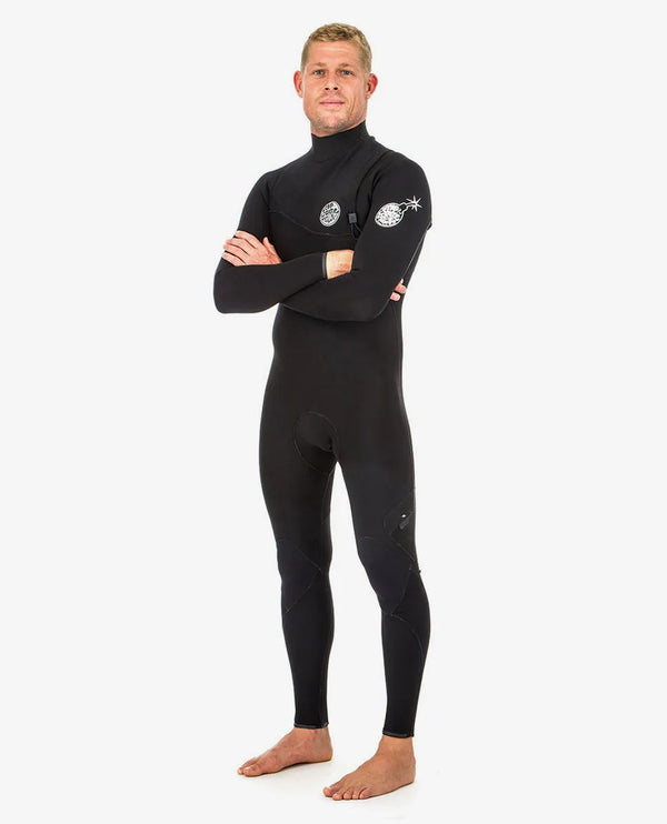 Rip Curl Wetsuit E-Bomb 4/3 Zip Free Steamer Men's