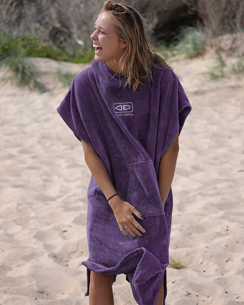 Ocean and Earth Hooded Poncho for Ladies
