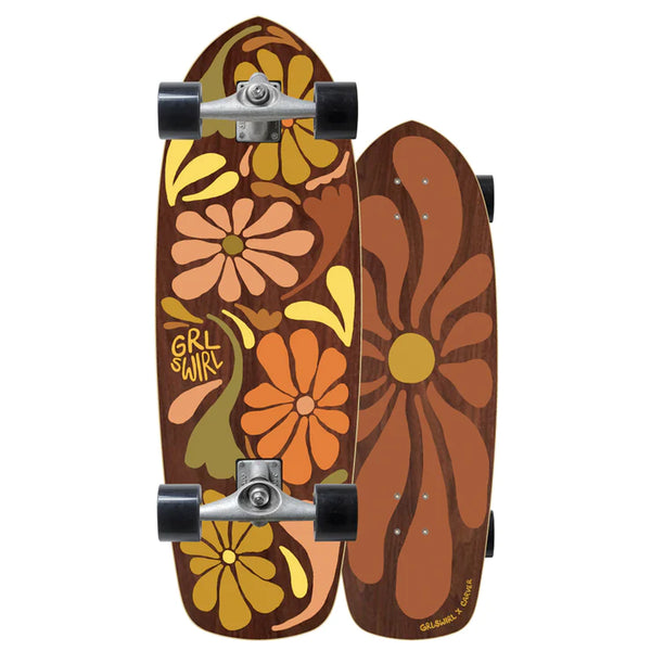 Carver Skateboard 29.5 Flower Swirl CX Surf Skate