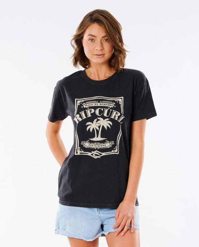 Rip Curl T-shirt Oversized Panoma Black