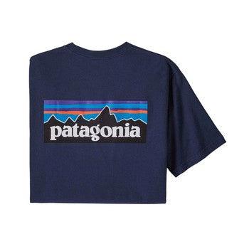 T Patagonia Men's P-6 Logo Responsibili-T Navy