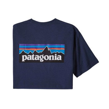 Patagonia T-shirt P-6 Logo Responsibili-T Navy
