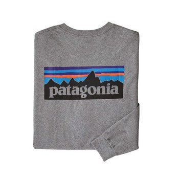 Patagonia T-shirt P-6 Logo Responsibili-T L/S Gravel Heather